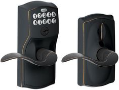 buy keypad locksets at cheap rate in bulk. wholesale & retail construction hardware tools store. home décor ideas, maintenance, repair replacement parts Garage Entry Door, Keypad Door Locks, Keyless Door Lock, Electronic Lock, Aged Bronze, Front Door Colors, Accent Doors, Door Levers, Door Lock