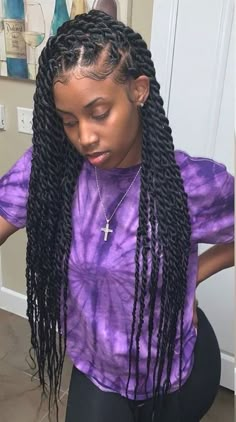 Havana Twist Braids, Straight Human Hair Bundles, Braided Hairstyles For Black Women Cornrows, Havana Twist, Jumbo Box Braids, Braided Ponytail Hairstyles, Twist Braid Hairstyles, Girls Hairstyles Braids, Cornrow Hairstyles