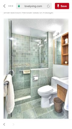 the bathroom is clean and ready to be used by someone in their home or business