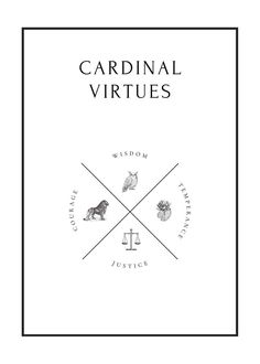 the front cover of cardinaln virtudes's book, which features images of animals and justice