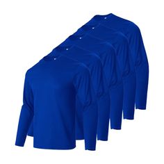 Royalblue 5 Pack Long Sleeve T-Shirts for Men Men's Long Sleeve T-shirt, Compression Shirt, Hoodies Mens, Work Shirts, Henley Shirts, Sport T Shirt, Flannel Shirt, Sports Shirts, Collar Shirts