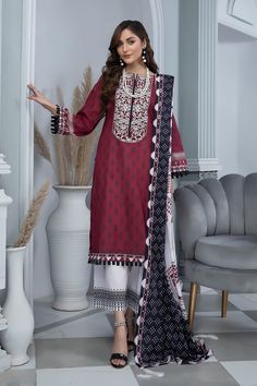 ShirtEmbroidered Lawn FrontNeck PatchPrinted Lawn BackLawn SleevesDupattaPrinted Lawn DupattaTrouserPrinted Trouser Red Semi-stitched Lawn Suit With Self Design, Elegant Red Unstitched Suit With Long Sleeves, Formal Red Salwar Kameez With Long Sleeves, Red Long Sleeve Sets With Dupatta, Red Embroidered Unstitched Suit With Long Sleeves, Red Long Sleeve Unstitched Suit With Chikankari Embroidery, Red Lawn Suit With Resham Embroidery And Long Sleeves, Red Long Sleeve Lawn Suit With Self Design, Traditional Red Long Sleeve Lawn Suit