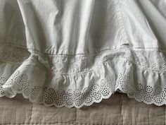 A wonderful genuine antique English nightdress in a slightly soft feel white cotton. Unusual to find one in a larger size for a change ! I would think from the Victorian era and it is in amazing condition. Full length with a back length of 125cms/49ins. Slightly rounded neck and it has a front opening which fastens with 15 of the most delightful antique mother of pearl buttons. Larger ones above the waistband which is fairly loose fitting. The sleeves are formed by way of a deep embroiderie angl Uk Size 16, Women's Nightgowns, Pajama Robe, Pin Tucks, Mother Of Pearl Buttons, Victorian Era, White Cotton, Night Dress, Night Gown