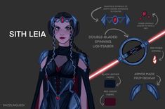 Sith Leia, Darth Revan, Star Wars Sith, Star Wars Fashion, Star Wars Trooper, Star Wars Drawings, Star Wars Concept Art, Star Wars Empire