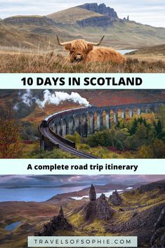 the top ten things to see and do in scotland with text overlay that reads 10 days