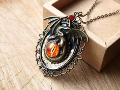 Dragon necklace pendant locket medaillon steampunk jewelry with everywhere seeing the magical dragon eye gift for her him women and man men locket locket necklace dragon dragon locket dragon necklace dragons dragon jewelry gothic dragon gift for him steampunk wedding steam punk mens steampunk gift for girlfriend Men Steampunk, Magical Dragon, Necklace Dragon, Eye Gift