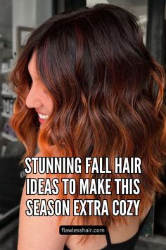 Copper Balayage Copper Balayage On Brown Hair, Balayage On Brown Hair, Fall Hair Ideas, Copper Balayage, Brown Hair Looks, Brown Balayage, Fall Hair Color, Balayage Hair, Hair Colour