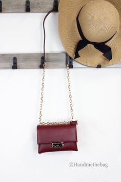 Style: Michael Kors Cece Small Convertible Flap Crossbody Shoulder Bag (Dark Cherry) Material: Vegan Faux Leather Features: Adjustable Chain/Leather Strap (Crossbody or Shoulder Wear), Outer Slip Pocket, Push Lock Flap Closure, 2 Main Inner Compartments, 3 Inner Card Slots Measures: 7.25" W x 5" H x 3.75" D Fall Leather Bag With Chain Strap, Leather Bag With Chain Strap For Fall, Burgundy Leather Shoulder Bag With Chain Strap, Burgundy Leather Bag With Chain Strap, Chic Michael Kors Shoulder Bag With Chain Strap, Chic Michael Kors Crossbody Shoulder Bag, Wristlet Wallet, Zip Wallet, Leather Chain