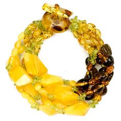 "Amber Blend" Multi-Colored Amber Bracelet 7.5" the Polish Art Centre Amber Bracelets, Gdansk Poland, Polish Art, Natural Gemstone Necklace, Art Centre, Amber Bracelet, Amber Necklace, Gdansk, Amber Jewelry