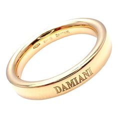 About This Piece: Rare! Damiani 18k Yellow Gold 3.5mm Band Ring Sz 5.5  Please refer to the dimensions in the description above for accurate measurements. Please reach out to the seller with any questions on dimensions or fit prior to purchase. Damiani Jewelry, Wide Band Engagement Ring, Vintage Solitaire Engagement Ring, Filigree Diamond Ring, Purple Diamond, 18k Gold Ring, Gold Band Ring, Wedding Rings Vintage, Tourmaline Ring