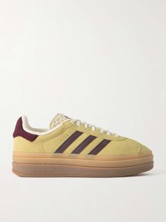 Gazelle Bold, Denim Flats, Adidas Originals Gazelle, Cashmere Socks, Gucci Eyewear, Adidas Originals Women, Versace Sunglasses, Sports Skirts, Soft Yellow