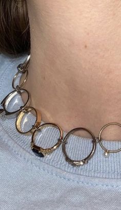 Eclectic Jewelry, Fashion Details, Cute Jewelry, Diy Fashion, Ring Necklace