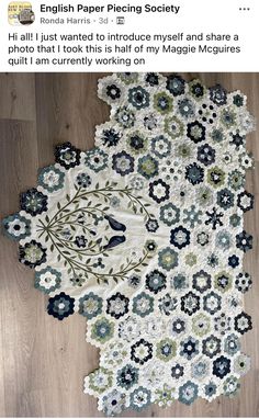 an image of a rug on the floor that has been made to look like flowers