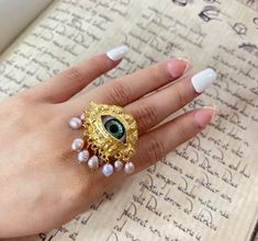 1 of 1 gold eye ring Ring Around Iris Eyes, 14k Gold Ring With Diamond Eyes, Gold Open Ring With Evil Eye, Gold Open Ring With Evil Eye Detail, Gold Evil Eye Open Ring, Victorian Eye Jewelry, Eyeball Ring, Spiritual Gold Eye-shaped Necklace, Gold Eyes