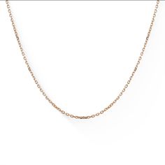 14K Rose Gold Diamond Cut Cable Chain. The chain measures approximately 17" in length and approximately 1.3mm in width. Palm Tree Jewelry, Hawaiian Heirloom Jewelry, Tahitian Pearls Jewelry, Sea Turtle Jewelry, Pineapple Jewelry, Sea Life Jewelry, Inlay Jewelry, Turtle Jewelry, Freshwater Pearl Jewelry