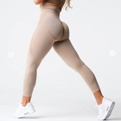 Nwt Nvgtn Contour Seamless Leggings Beige Size Medium. These Are Sold Out Online. They’re A Beautiful Color, Stretchy And Flattering But I Just Needed A Bigger Size. Pretty Leggings, Beige Leggings, Ashley I, Everyday Leggings, Perfect Leggings, Mocha Color, Best Leggings, Gym Leggings, Squat Proof