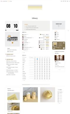 an image of a website page with gold items on the front and back pages, including candles