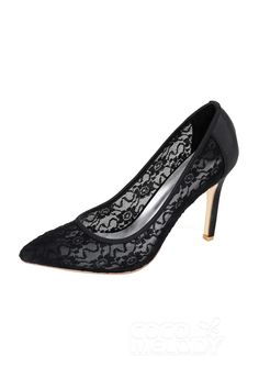 Lace Stitching Lace Pointed Toe Bridal Shoes SWS16035 | Cocomelody #cocomelody #bridalshoes #weddingshoes Spring Dinner Heels With Pointed Toe, Formal Court Shoes With 4-inch Heel For Summer, Black Heels For Evening, Elegant Summer Court Shoes With Reinforced Heel, Black Round Toe Wedding Shoes For Summer, Evening Heels With Round Toe, Fitted Closed Toe Heels For Evening, Summer Party Court Shoes With Reinforced Heel, Evening Closed Toe Heels