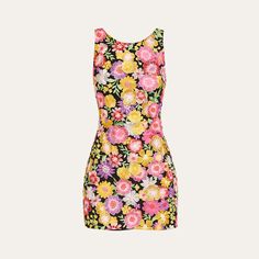 Ramy Brook "Julie" floral-embroidered mini dress with 3D floral appliqué Approx. 33"L from shoulders to hem Scoop neckline Sleeveless Low-cut lace-up back Hem falls above the knee Bodycon silhouette Invisible side zipper Polyester Dry clean Imported Sleeveless Floral Embroidery Mini Dress For Spring, Sleeveless Mini Dress With Floral Embroidery For Spring, Fitted Sleeveless Dress With Floral Applique For Summer, Sleeveless Fitted Dress With Floral Embroidery, Floral Embellished Mini Dress For Summer, Floral Print Sleeveless Mini Dress For Party, Sleeveless Floral Dress With Embroidery For Party, Fitted Sleeveless Dress With Floral Embroidery For Spring, Sleeveless Mini Dress With Floral Applique For Party