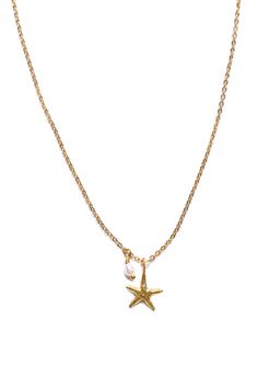 Freshwater pearl24 karat gold overlay chainSmall starfish in 18 karat gold overlayMeasurements:-16 1/2" length-1 1/2" extender chainHandmade with love in Orange County Necklaces Gold, Jewelry Accessories Ideas, Gold Overlay, Classy Jewelry, Jewelry Essentials, Funky Jewelry, Stacked Jewelry, Jewelry Lookbook, Cute Necklace