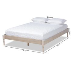 Baxton Studio Colette French Bohemian Antique White Oak Finished Wood Full Size Platform Bed Frame FredCo theFredCo Bohemian Platform Bed, French Bohemian, King Size Platform Bed, Steel Bed Frame, Full Size Platform Bed, Wood Platform Bed Frame, Full Platform Bed, Queen Size Platform Bed, Steel Bed