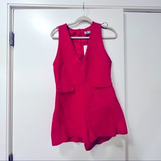 Beautiful New With Tags Never Been Worn Pink Romper Zara Jumpsuits And Rompers For Spring Night Out, Zara Fitted Jumpsuit For Day Out, Fitted Zara Jumpsuits And Rompers For Day Out, Fitted Zara Jumpsuit For Day Out, Zara Sleeveless Jumpsuits For Date Night, Zara V-neck Jumpsuits And Rompers For Day Out, Pink Sleeveless Summer Onesie, Pink Ruffled Onesie For Playwear, Pink Ruffle Bubble Romper For Playwear