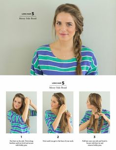 Pretty Side Braid Cute Side Braids, Messy Side Braid, Pretty Braids, Side Braid Hairstyles, Easy Summer Hairstyles, Cool Braids, Sopot