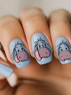 65+ Cute Winnie the Pooh Nail Ideas and Nail Art Designs | Sarah Scoop Winnie The Pooh Nails, Pooh Nails, Nail Art Stripes, Cute Winnie The Pooh, Cute Nail, Striped Nails, Nail Art Brushes, Disney Character