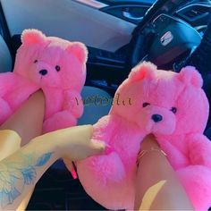 You Have To Own A Coiple Pair So Stylish! Teddy Bear Slippers, Cheap Slippers, Bear Slippers, Cartoon Shoes, Pink Teddy Bear, Funny Bears, Cute Slippers, Fur Shoes, Comfortable Slippers