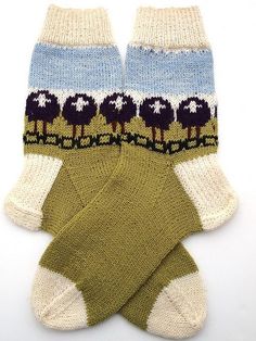 Sheep Socks, Knitted Slippers