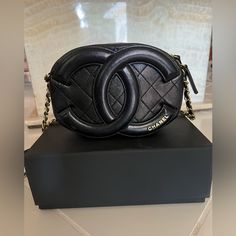 Chanel Black Crossbody Bag. Comes With Box, Original Receipt, Authenticity Card. Used But Like Brand New. Will Not Take Any Offers Designer Black Belt Bag With Detachable Strap, Luxury Black Belt Bag As Shoulder Bag, Luxury Black Rectangular Belt Bag, Luxury Black Belt Bag Worn As Shoulder Bag, Luxury Black Pouch Belt Bag, Luxury Black Belt Bag With Removable Pouch, Designer Black Crossbody Belt Bag, Luxury Rectangular Belt Bag For Evening, Designer Black Shoulder Belt Bag