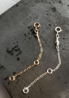 "★This listing for 1 adjustable extenders chain. 2-3 inches adjustable extenders in Sterling silver, 14k gold fill , 14 k rose gold fill with spring claw , depends on customer request from metal and length box .. ★The \"Adjustable\" Extender makes you to adjust your necklace to different lengths depend on how you layer your necklaces, or the neckline of your top. The best way is that you can remove and use on different necklaces. ★Make your necklaces different length anytime. Perfect for making Adjustable Link Chain Ring In Metal, Adjustable Silver Chain Bracelet With Extender, Adjustable Chain Link Bracelet With Extender, Gold Chain Bracelet With Extender In Sterling Silver, Dainty Link Chain Bracelet With Extender, Metal Chain Link Bracelet With Extender, Adjustable Link Chain Bracelet With Extender, Minimalist Silver Chain Bracelet With Extender, Adjustable Silver Cable Chain Bracelet