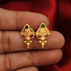 Beautiful yellow gold earrings Gold Purity- 22k yellow Gold Length - 2 cm Width - 1.3 cm Weight - 2.39 grams approx 22k Gold Bridal Earrings For Festivals And Anniversaries, Festive Temple Jewelry Chandbalis For Anniversary, Gold Kundan Jhumkas For Anniversary, Traditional 22k Gold Bridal Earrings For Anniversary, 22k Gold Bridal Earrings For Anniversary And Festivals, Gold Tilla Jhumkas For Anniversary, Gold Earrings For Marriage Diwali Festival, Festive Gold Earrings For Marriage, Gold Bridal Earrings For Marriage And Festivals