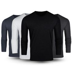 PRICES MAY VARY. SOFT YET DURABLE FABRIC: Our very breathable variety pack crew neck t-shirt is machine-washable and made with an insanely comfy cotton-poly fabric blend that gives it a soft, lightweight feel that’s durable and long-lasting, thanks to high-quality material and strong stitching. PERFECT FIT FOR EVERYBODY: Our crew neck shirts deliver a perfect fit for all body types of men and women — not too tight, not too baggy — in sizes Small to 3XL. KEEP ITS COLOR AND SHAPE: Our short sleeve Types Of Men, Men's Long Sleeve T-shirt, Variety Pack, Workout Tshirts, Crew Neck Shirt, Fresh And Clean, Try On, Sleeve Cotton, Mens Tees