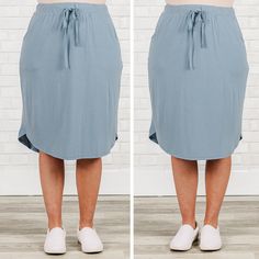 fb-feed Blue Grey Color, Comfortable Skirts, Model Fits, Grey Color, Stretchy Fabric, Affordable Fashion, Plus Size Outfits, Blue Grey, Fashion Forward