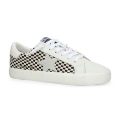 FLAIR 40 - BLACK/WHITE NATURAL CHECKERED White Suede Sneakers With Speckled Midsole, Trendy White Suede Sneakers, Sporty Black And White Leather Sneakers, Black And White Leather Casual Sneakers, Casual Black And White Leather Sneakers, Trendy White Leather Sneakers, Black And White Lace-up Synthetic Sneakers, Kids Tie Dye, Vintage Swim