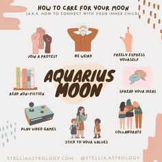 how to care for your moon in the zodiac sign, aquarius and other astrological signs