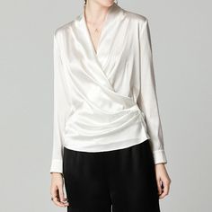 Free Shipping Over $45   
  First Order & Sign Up & Extra 10 % OFF, CODE: DAISYSILK   
  FREE Scrunchy or Eye Mask Gift on Orders $100+   
  (No Code Needed)    Daisysilk’s shirt will make lazy workday mornings a little bit more luxurious. The relaxed fit won't feel restrictive when you're outing.    One-Piece Silk Plain Shirt   
• V- neck collar 
• Long sleeves 
• Charming fold design 
• Normal type 
• 22 Mulberry silk 
• OEKO-TEX Standard 100 Versatile V-neck Workwear Shirt, Versatile V-neck Work Shirt, Chic Solid Color V-neck Shirt, Elegant V-neck Blouse With Relaxed Fit, Chic V-neck Tops For Office Wear, Solid Color V-neck Office Tops, Versatile Long Sleeve Formal Tops, Versatile V-neck Office Tops, Elegant V-neck Top