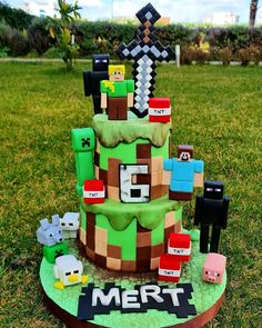 a cake made to look like a video game