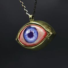 Blue Human Eye Necklace, Gifts for Women, Eye Jewelry, Gift Idea, Eyeball Pendant, Bloody Blue Eye, Gift for Boyfriend, Handmade Eye Jewelry - Etsy Turkey Gift For Boyfriend Handmade, Deep Blue Eyes, Eyes Necklace, Necklace Evil Eye, Luxury Jewelry Box, Eye Gift, Bronze Jewelry, Human Eye, Gem Necklace