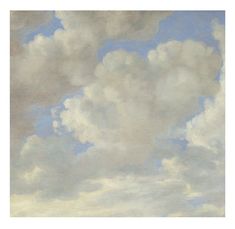 an oil painting of clouds in the sky