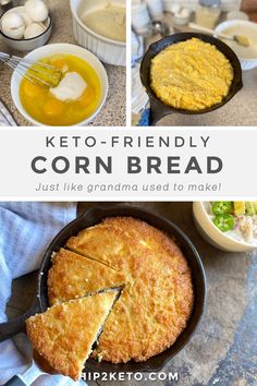 keto - friendly corn bread just like grandma used to make it in the oven