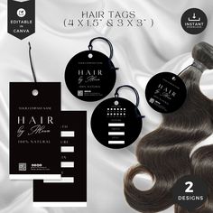 hair tags and business cards for salons