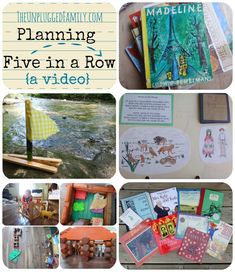 there are many different pictures with the words planning five in a row