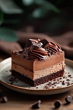 Chocolate Mousse Cake Chocolate Decadent Cake, Brownie Bottom Chocolate Mousse Cake, Milk Chocolate Mousse Cake, Chocolate Coffee Mousse Cake, Italian Inspired Recipes, Chocolate Mousse Cakes, Chocolate Mousse For A Crowd, Chocolate Layered Cake With Filling, Best Chocolate Mousse Cake Recipe