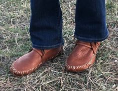 Men's Buffalo Moccasins American Bison Brown Handmade | Etsy Handmade Moccasins, American Bison, Leather Moccasins, Brown Shades, Unisex Shoes, Mens Slippers, Men Shoes Size, Handmade Leather, Leather Working