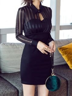 1Measurement In CM size Shoulder(cm) Bust(cm) Waist(cm) Sleeve(cm) Length(cm) S 33 80 66 55 82 M 34 84 70 56 83 L 35 88 74 57 84 XL 36 92 78 58 85 XXL 37 96 82 59 86 PLEASE NOTE: 1.Please according your own measurements to choose your suitable size. 2.This is Asian size,Please see the Size chart Guide to find the correct size. 3. About Size:Size may be 2.54cm/1 inch inaccuracy due to hand measure. These measurements are meant as a guide to help you select the correct size. Please take your own m Elegant Black Slim Fit Bodycon Dress, Black Slim Fit Mini Dress For Party, Black Slim Fit Bodycon Dress For Evening, Black Slim Fit Long Sleeve Bodycon Dress, Fitted Black Bodycon Office Dress, Fitted Black Bodycon Dress For Office, Black Fitted Bodycon Dress For Office, Black Bodycon Dress For Club, Black Bodycon Club Dress