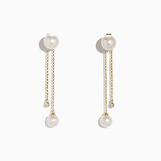 Effy 14K Yellow Gold Diamond and Fresh Water Pearl Drop Earrings, 0.05 TCW Diamond Evil Eye Bracelet, Earring Png, Multi Gemstone Bracelet, Blue Sapphire Studs, Diamond Flower Pendant, Cultured Pearl Bracelet, Cognac Diamonds, High Jewellery, White Gold Sapphire