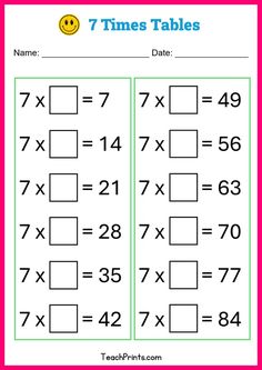 two times tables worksheet with the same number and numbers on each one side