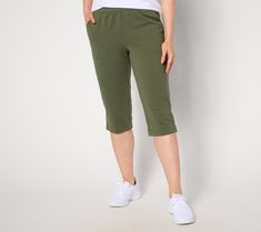 From bike rides to sunset strolls, explore the season even more in these active-minded French terry skimmers. A slimmer straight leg makes for comfortable movement -- whether your pace is leisurely or full-speed ahead! From Denim & Co.® Fashions. Sporty Relaxed Fit Capris For Summer, Sporty Relaxed Fit Summer Capris, Casual Stretch Moisture-wicking Capris, Sporty Pull-on Comfort Stretch Activewear, Pull-on Straight Leg Athleisure Activewear, Sporty Comfort Stretch Pull-on Activewear, Straight Leg Pull-on Athleisure Activewear, Athleisure Activewear Straight Leg, Casual Straight Leg Activewear For Workout